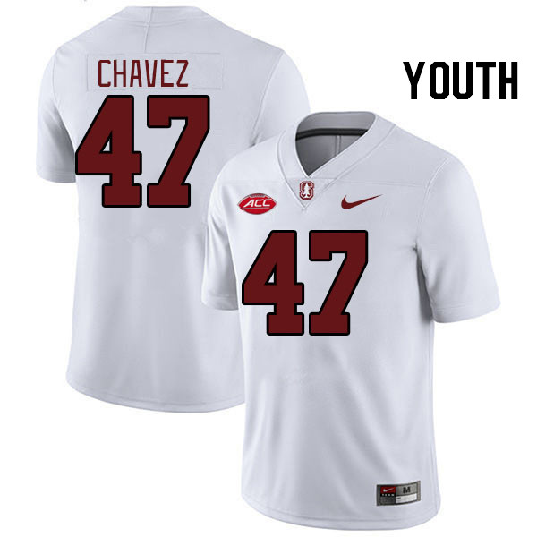 Youth #47 Alejandro Chavez Stanford Cardinal 2024 ACC Conference College Football Jerseys Stitched-W